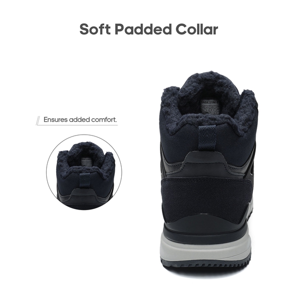 Men's Warm Lined Snow Boots  - DARK BLUE - 3